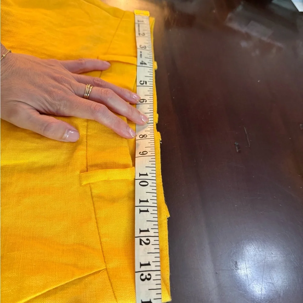 Mango Women’s linen Yellow Pants Size 2